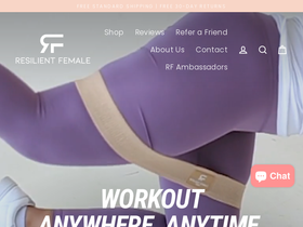 resilientfemale.com homepage screenshot
