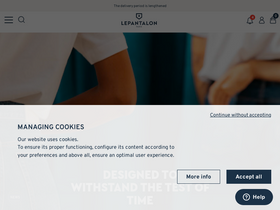 'lepantalon.fr' screenshot