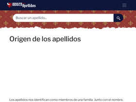 'apellidoorigen.com' screenshot