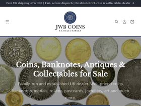 jwbcoins.com homepage screenshot