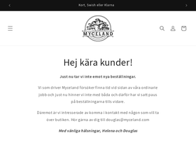 Myceland homepage screenshot