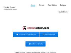 'yetiskinsohbet.com.tr' screenshot