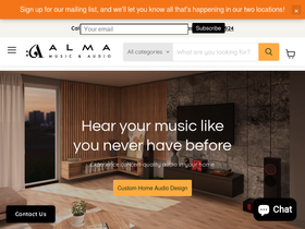 almaaudio.com homepage screenshot