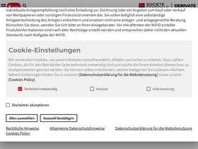 'sg-zertifikate.de' screenshot