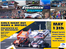 'evergreenspeedway.com' screenshot