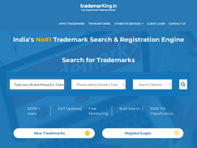 'trademarking.in' screenshot