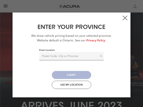 'acura.ca' screenshot