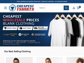 CheapestTshirts.ca website screenshot