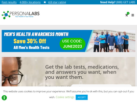 'personalabs.com' screenshot