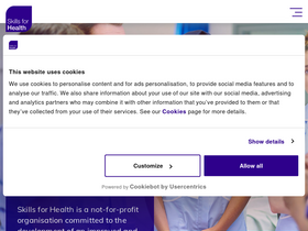 'skillsforhealth.org.uk' screenshot