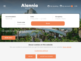 'alanniaresorts.com' screenshot