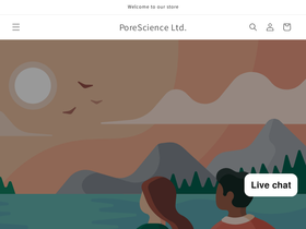 porescience.com homepage screenshot