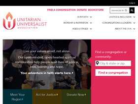 'uua.org' screenshot