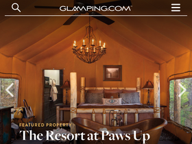 'glamping.com' screenshot