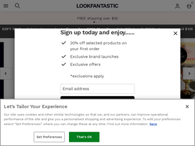'lookfantastic.com.au' screenshot