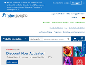 'fishersci.de' screenshot