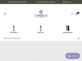 chavelle-cosmetics.com homepage screenshot