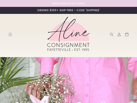 alineconsignment.com homepage screenshot
