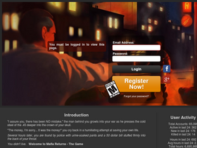 'mafiareturns.com' screenshot