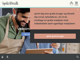 'opskrifter.dk' screenshot