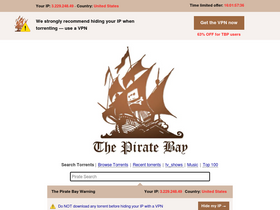 'tpbproxypirate.com' screenshot