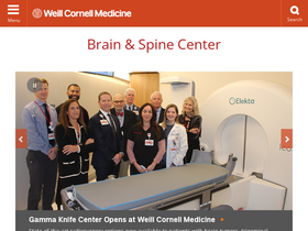 'weillcornellbrainandspine.org' screenshot