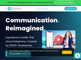 'myoperator.com' screenshot