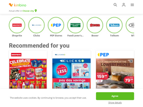 'kimbino.co.za' screenshot