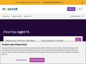 'monster.co.uk' screenshot