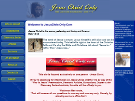 jesuschristonly.com