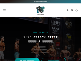 Fitness World homepage screenshot