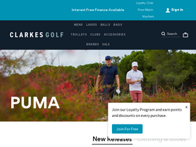'clarkesgolf.co.uk' screenshot