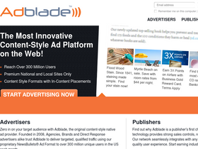 'adblade.com' screenshot