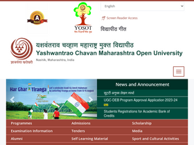 'ycmou.ac.in' screenshot