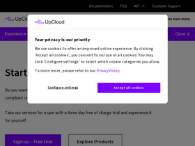 'upcloud.com' screenshot