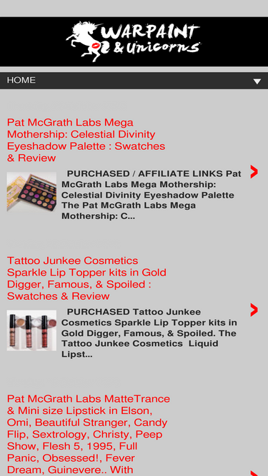 warpaintandunicorns.com