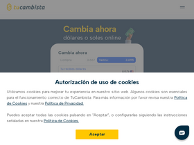 'tucambista.pe' screenshot