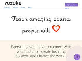 'ruzuku.com' screenshot