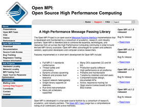 'open-mpi.org' screenshot