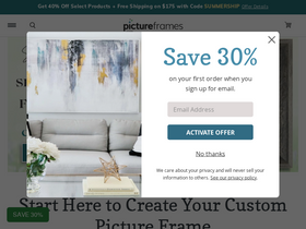 'pictureframes.com' screenshot
