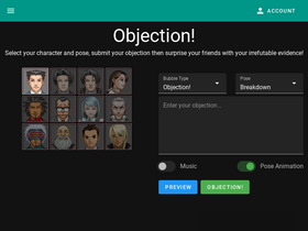 'objection.lol' screenshot