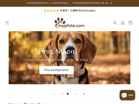 Mypfote.com homepage screenshot