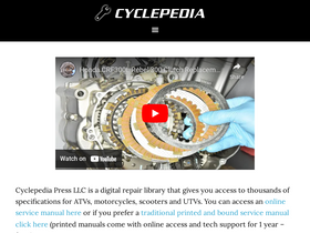 'cyclepedia.com' screenshot