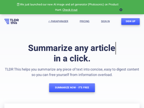'tldrthis.com' screenshot