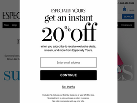 'especiallyyours.com' screenshot
