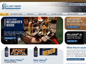 'alliantpowder.com' screenshot