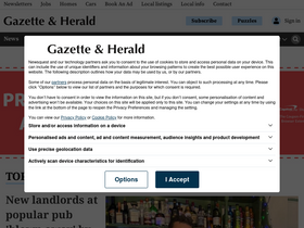 'gazetteandherald.co.uk' screenshot