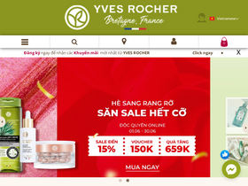 'yvesrocher.vn' screenshot