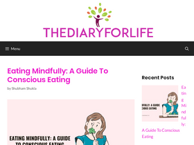 'thediaryforlife.com' screenshot