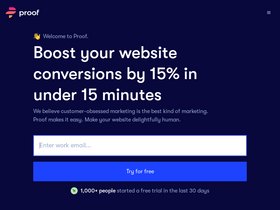 'useproof.com' screenshot